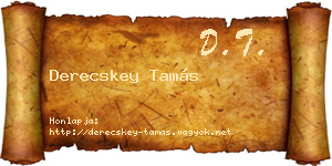 Derecskey Tamás névjegykártya