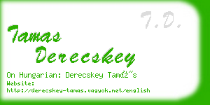 tamas derecskey business card